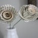 paper roses. repurposed book. small. set of 5