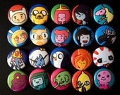 Adventure Time set of 20 1" Buttons - UNACCEPTABLEEEE
