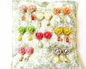 Petite Rose Posts with little drops  - Choose your color
