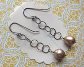 gabbie earrings - champagne pearls sterling silver