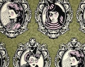 COVEN by Tula Pink from the Nightshade Collection 1 Yard Olive Green Absinthe