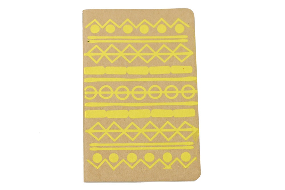 Navajo Notebook Moleskine Pattern Screen Printed Pocket Cahier