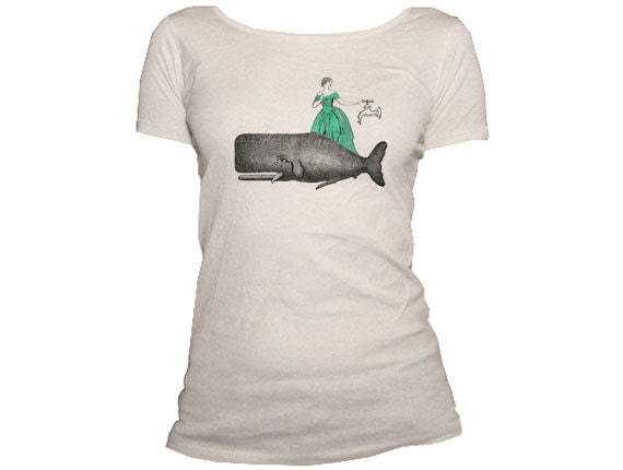 WHALE RIDER - Organic Cotton Scoop Neck Tshirt