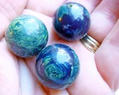 BAKELITE BEADS Large Lot of (5)  Marbled Green Teal Blue 20 mm  3/4"  size jc bbgrtl MORE AVAlLABLE