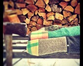Wool Quilt, up cycled eco Free shipping in N.Am