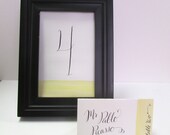 Watercolor Wedding Table Numbers Color block