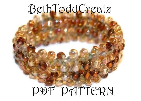 INSTANT Download Beaded Bracelet PDF Knit DIY Pattern by BethToddCreatz on Etsy