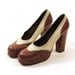60s Platform Wingtips / High Chunky Heel / Women's sz 7