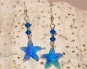Sterling & Crystal Starfish Earrings