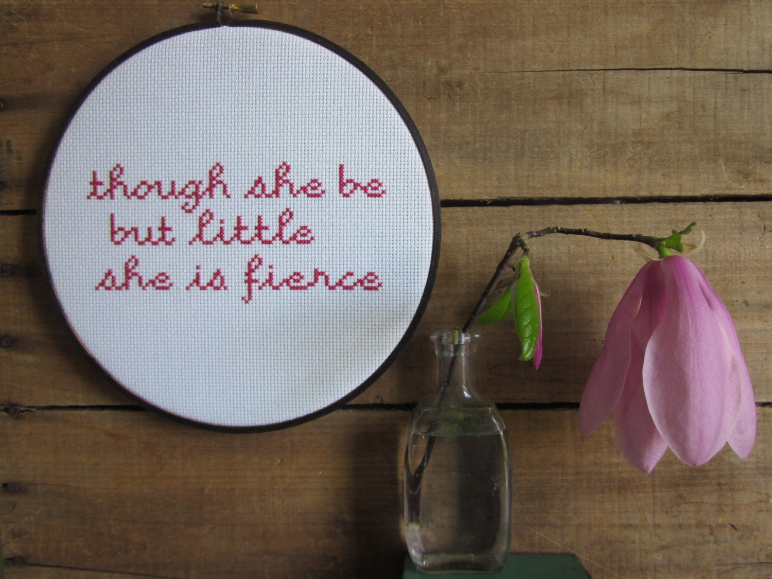 Shakespeare - Though she be but little... stitched-to-order (in your colors) nursery decor
