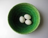 Fabric Coiled Basket - Large Green Fade