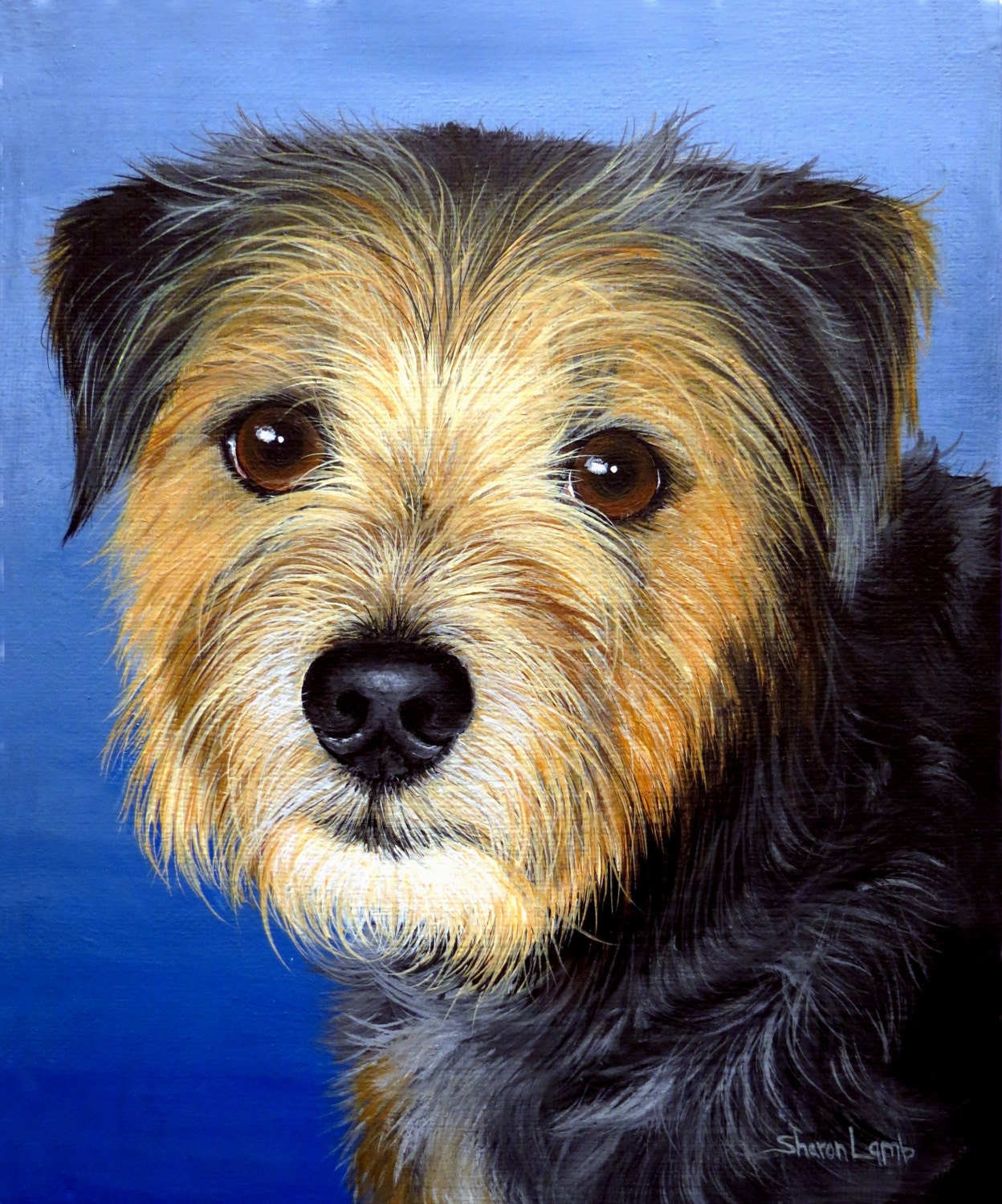 5x7 Life Like Custom Commissioned Pet Portrait Pet Painting From your photo Makes a Great Gift