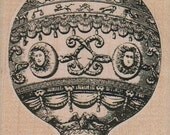 Victorian hot air balloon  Rubber stamp wood  6302 Steampunk supplies