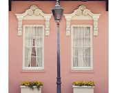 Southern Charm - Charleston, South Carolina, Color Photography, Pastel Pink, Spring Home Decor, Windows, Architecture, American South
