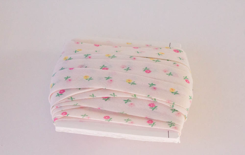 handmade single fold bias tape vintage floral