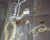 Destash of random necklaces, stones, earrings, pendant for repurpasing