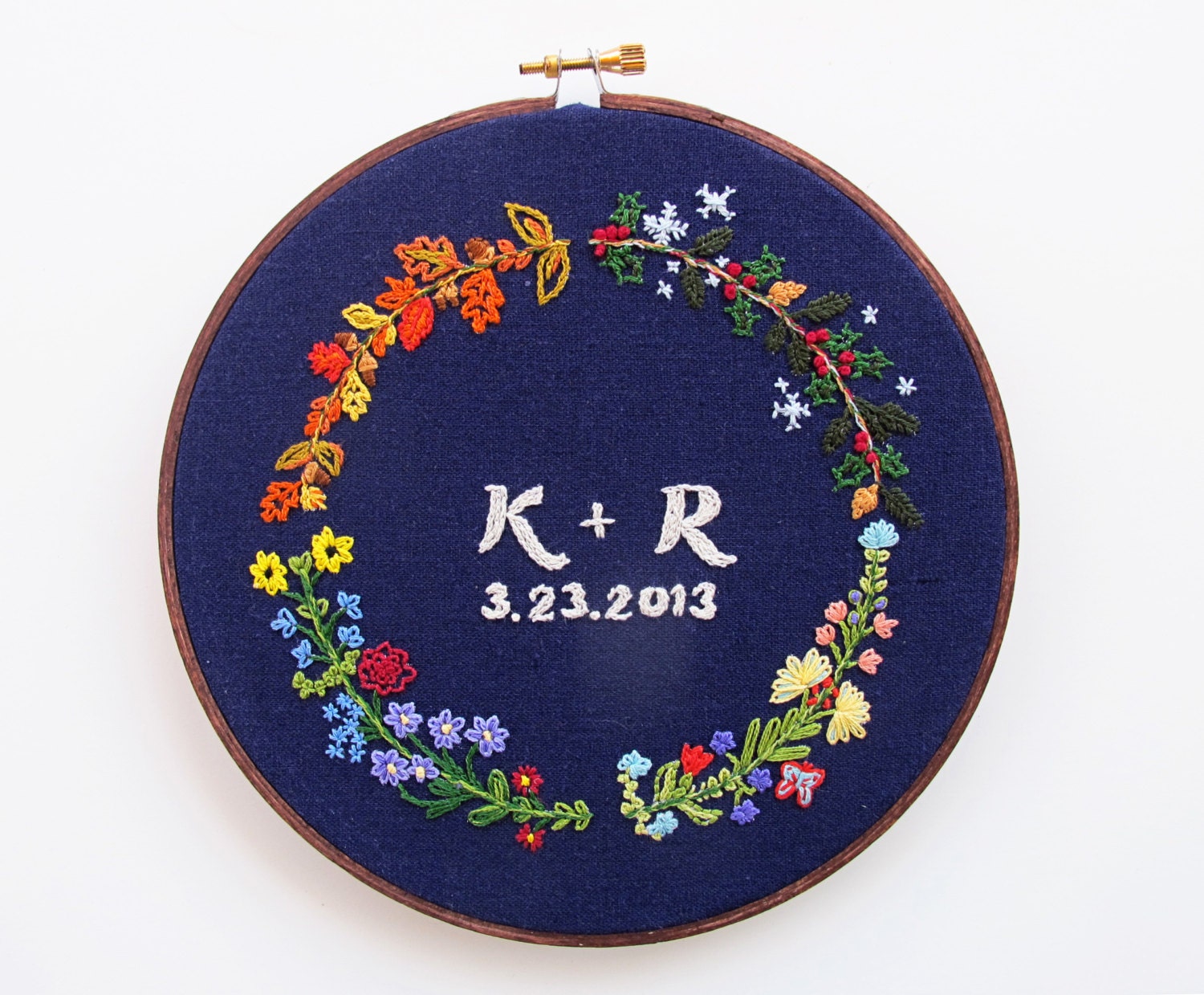 all year round - embroidery sampler pattern