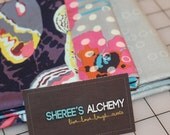 Field Study Collection Modern Cotton Fat Quarter FQ Bundle 3 prints Navy Gray Floral Butterflies Dots Quilting Sewing