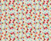Anna Maria Horner Field Study Collection Sundials Cotton Fabric by the yard Happy Light Green Peach Yellow Blue