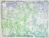 Cowboy print, cowboy journal page, digital download, scrapbooking, personal use