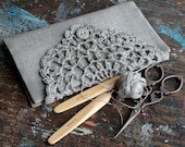 Linen Crochet Hook Case - Holder - Organizer