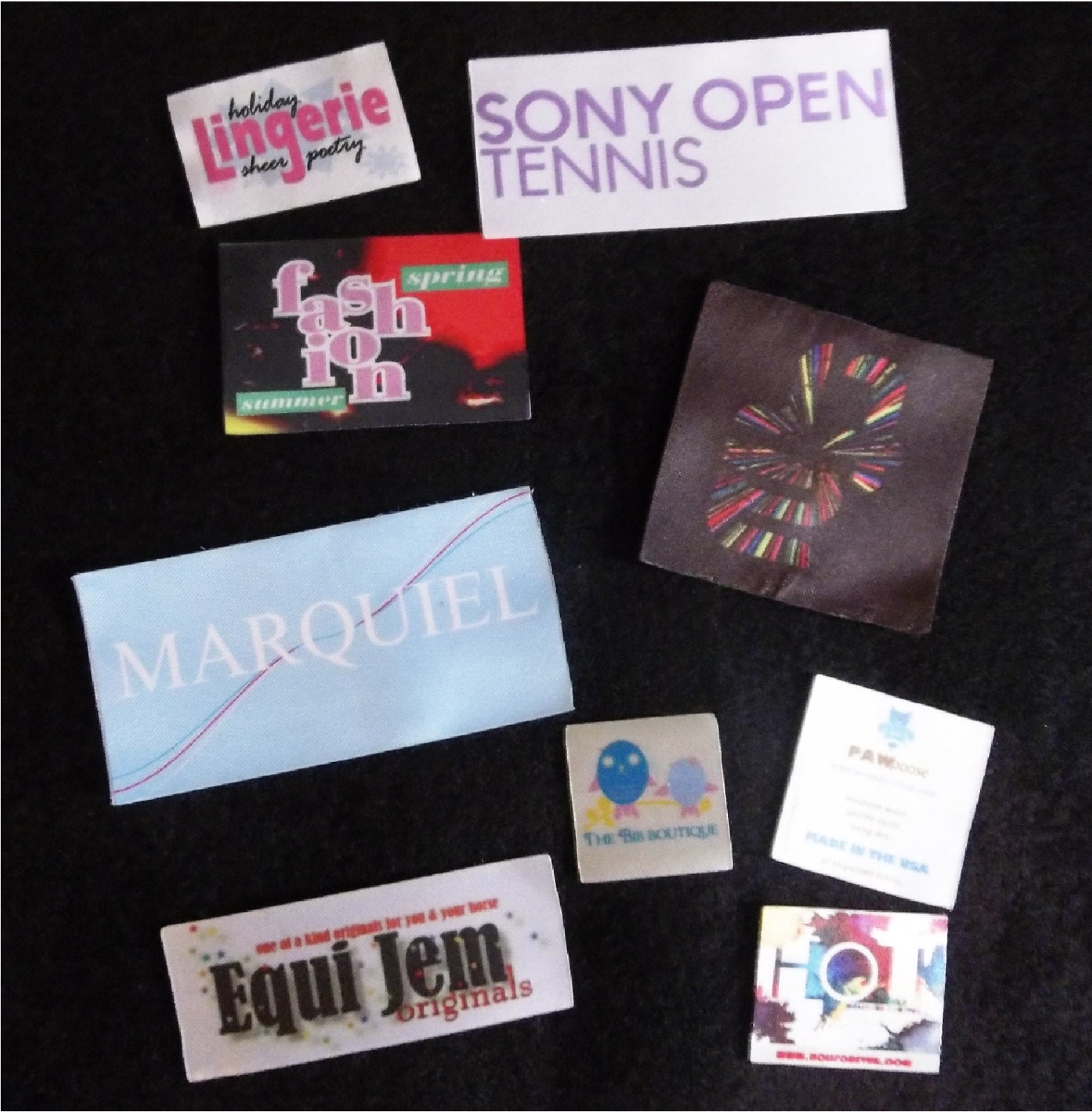600 Satin Ribbon Clothing Labels - Sewing Tags - Digially Printed - UNLIMITED COLORS - A USA Company