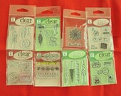 HUGE  Acrylic  Stamp Destash --- Christmas Holiday Themed