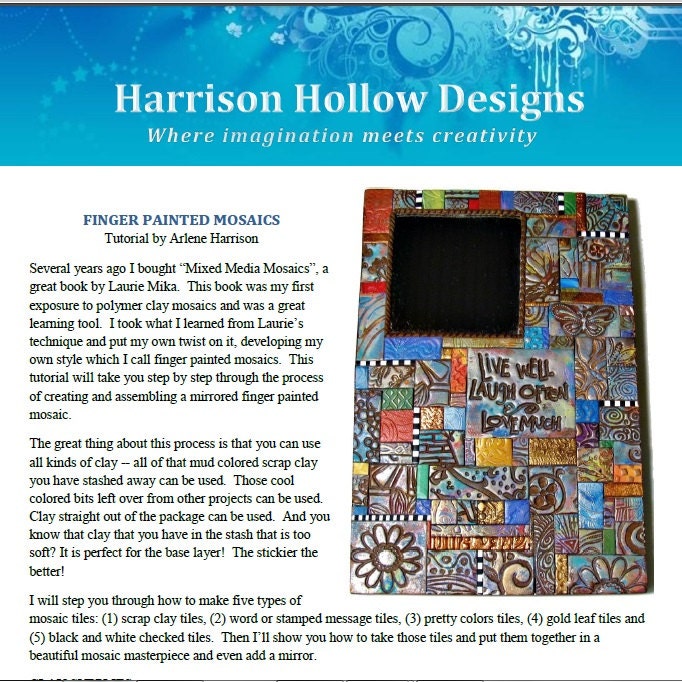 Finger Painted Mosaics Tutorial