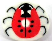 Polymer clay red Ladybird cane