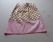 1950's Cotton Flirty Apron - Hand Made 50's Cotton Reversible Apron - Pink Handmade Apron