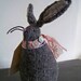 Ethel the hand knitted hare