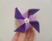 Felt Purple Pinwheel Clip