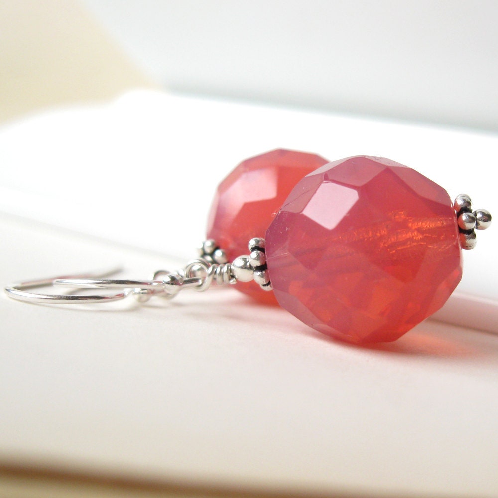 Juiced Sterling silver czech glass earrings