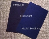 Ultrasuede with Nicoles BeadBacking Great Combo for Beading Soutache Navy
