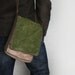 Stylish Brown Green Messenger Shoulder Felted Bag -- Hand felted wool -- Wearable Art - OOAK