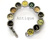 Eclectic vintage typewriter key  bracelet