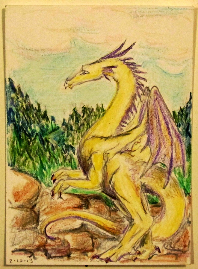OOAK Original Dragon ATC Art Card