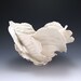 White and Cream Organic Bowl Form- Windswept Series