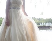 Prairie Rose Eco Wedding Ball Gown with Woven Bodice