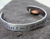 Memorial Bracelet - Aluminum , Copper Heart Cuff