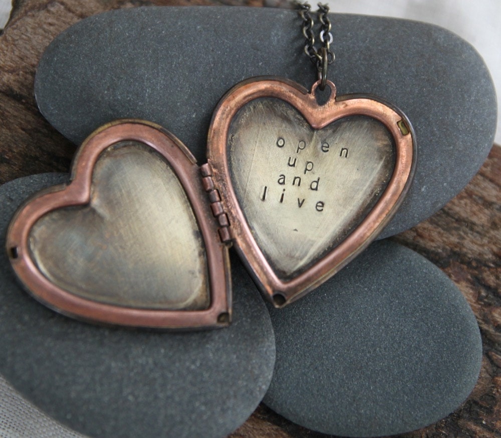 open up and live . a (whispered) soul mantra heart locket