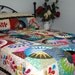 Queen Bed Quilt NEW YORK BEAUTY Scrappy Style in multicolor splendor