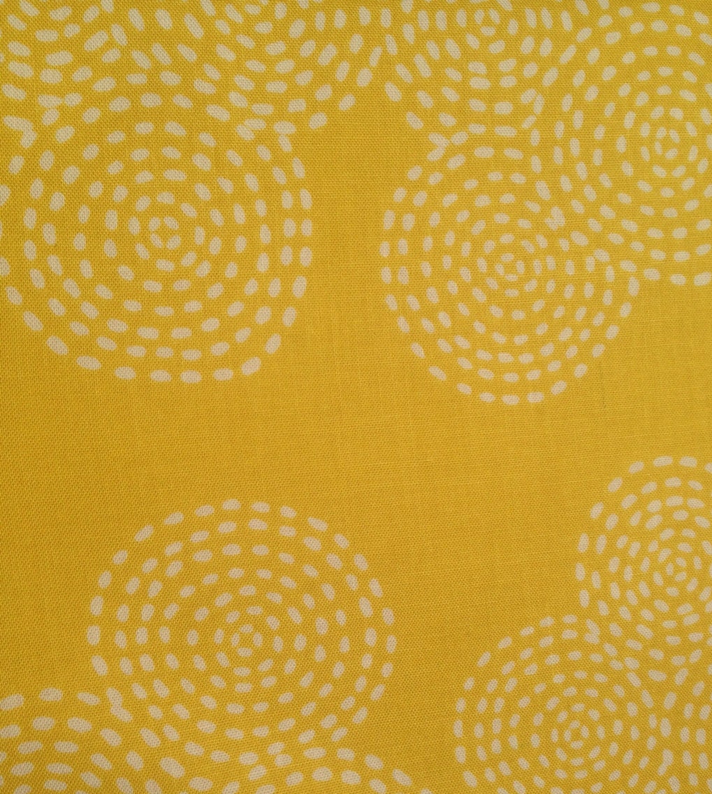 1 yard of Stitch Circle by Michael Miller in yellow