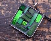 Forest Green Mosaic Pendant