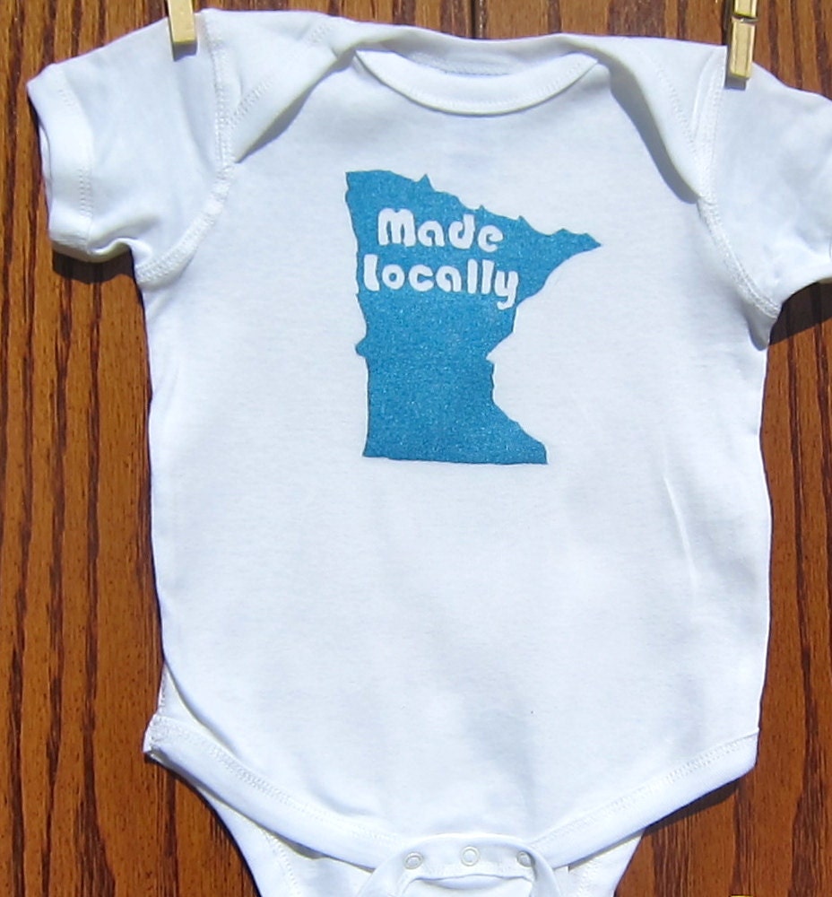MInnesota Made Locally Onesie