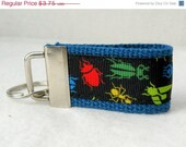 Anniversary Sale Bugs Mini Key Fob Blue Insects Key Chain Zipper Pull