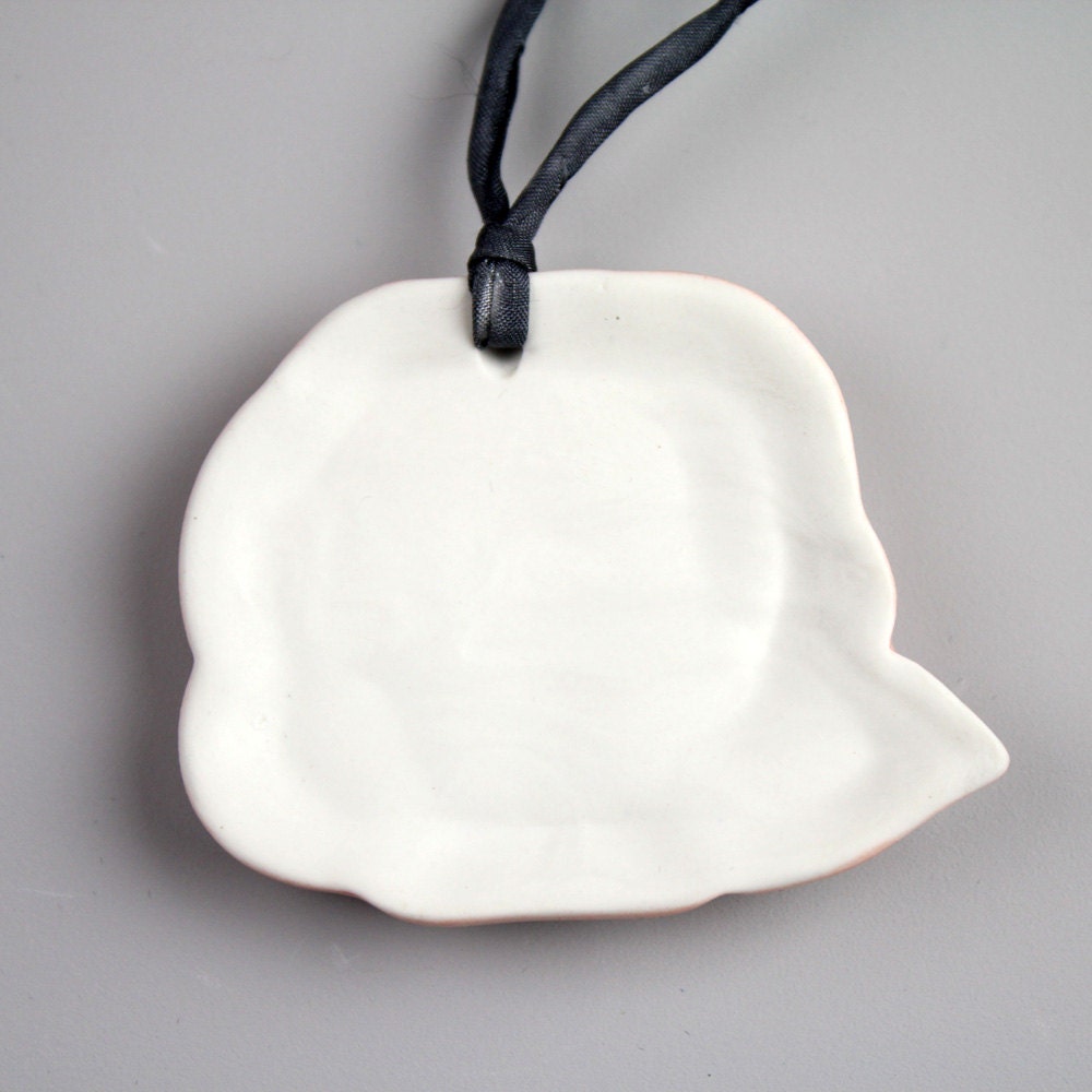 Ceramic Flower Pink Porcelain Camellia Necklace