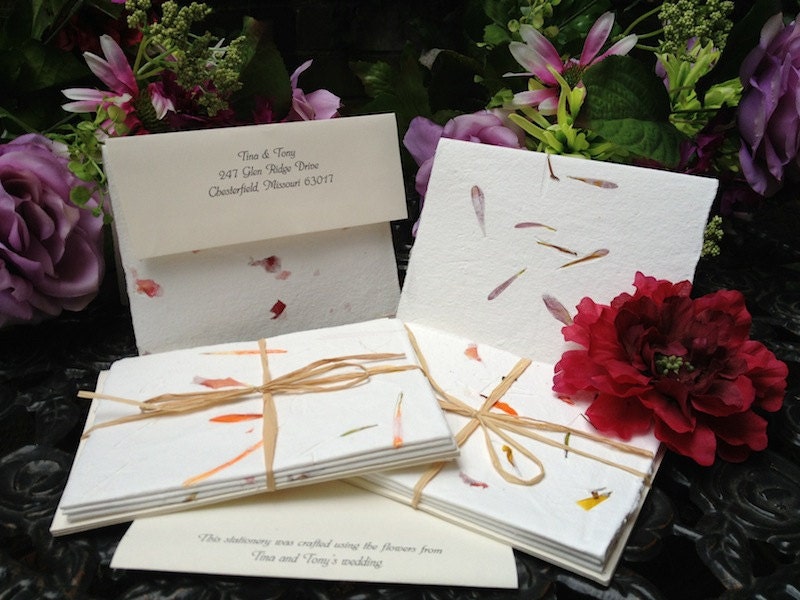 50 cards handmade from your flowers