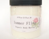 Summer Fling  Body Butter Balm Shea Cocoa 4 Ounces For Her 4 Ounces