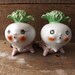 Vintage Anthropomorphic, Salt and Pepper Shakers, Radish Anthropomorphic, Vintage Kitsch, 1950's Kitchen